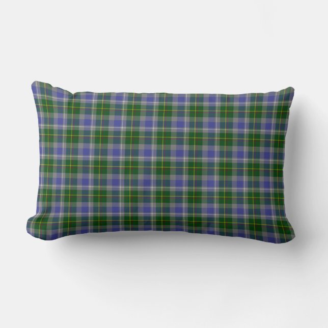 Coussin Rectangle État du Connecticut Tartan (Recto)