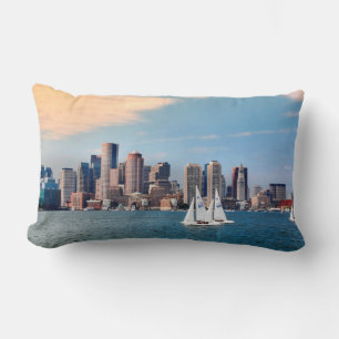 Coussin Rectangle États-Unis, Massachusetts. Skyline du front de mer