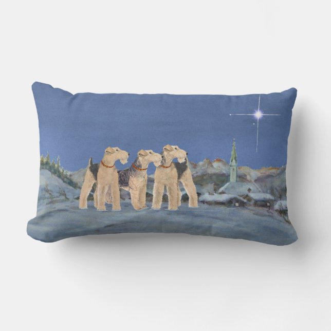 Coussin Rectangle Étoile de Noël (Recto)