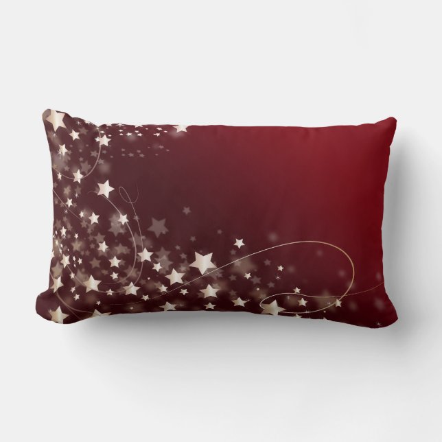 Coussin Rectangle Etoiles Confetti de Parties scintillant d'or Faux  (Recto)