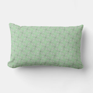Coussin Rectangle Etoiles et diamants motif Gris vert