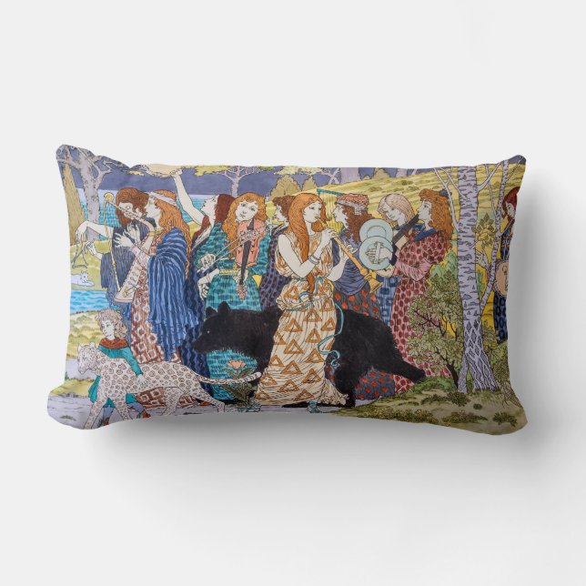 Coussin Rectangle Eugene Grasset - Panneau décoratif Harmony (Recto)