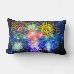 Coussin Rectangle Explosion de Feux d'Artifice