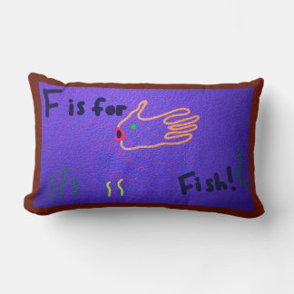 Coussin Rectangle F est pour poisson