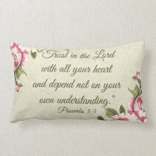 Coussin Rectangle Faites confiance dans le seigneur avec tous vos