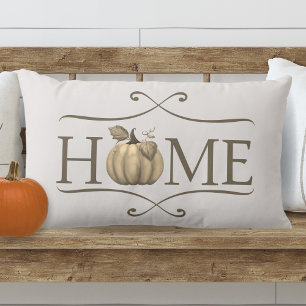 Coussin Rectangle Fall Modern Farmhouse HOME citation avec Citrouill