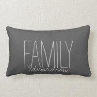 Famille gris-foncé moderne de nom de famille
