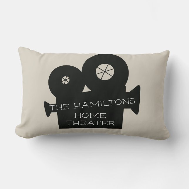 Coussin Rectangle Famille Home Théâtre Film Personnalisé (Recto)