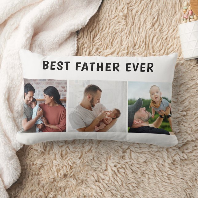 Coussin Rectangle Father Photo Collage Custom Giant (Couverture)