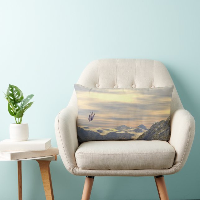 Coussin Rectangle Faucon pèlerin de la vélocité terminale (Chaise)