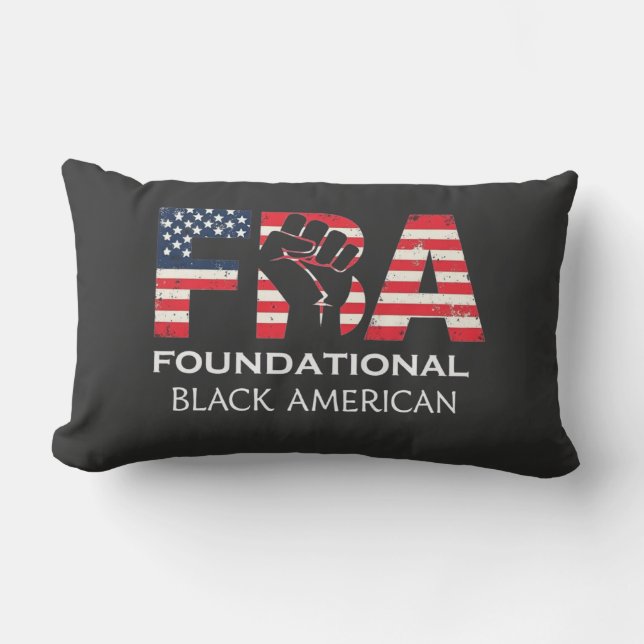 Coussin Rectangle FBA Américain noir fondamental (Recto)