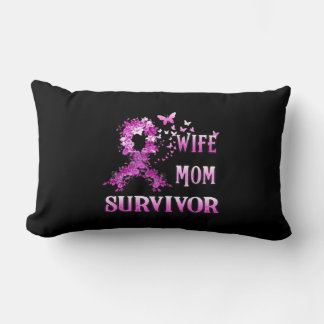 Coussin Rectangle Femme Maman Survivante Conscience du cancer du sei