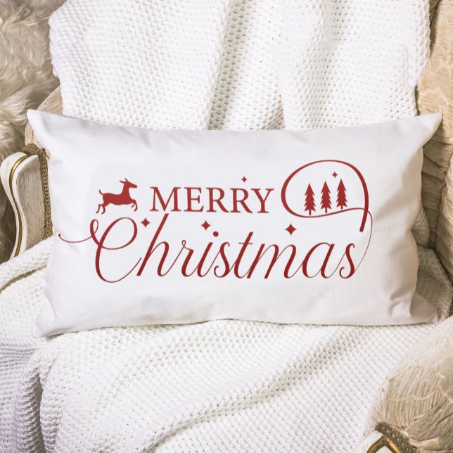 Coussin Rectangle Ferme Charme de Noël cosy (Créateur téléchargé)