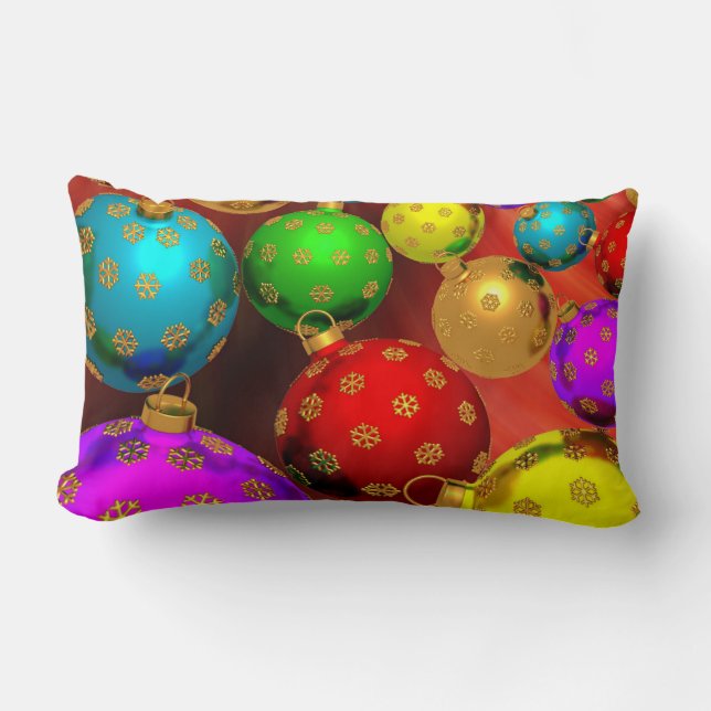 Coussin Rectangle Festif Noël Arbre de Noël Design (Recto)