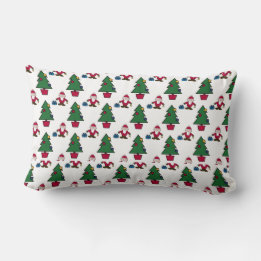 Coussin Rectangle Festive Santa Christmas Pillow