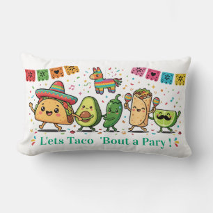 Coussin Rectangle Fête de nourriture mexicaine Kawaii mignonne - Tac