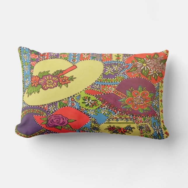 Coussin Rectangle Fête du jardin (Recto)