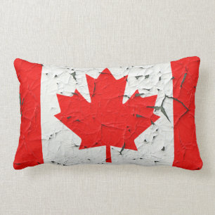 Coussin Rectangle Feuille d'érable rouge canadienne Paint peint CANA