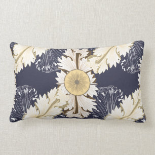 Coussin Rectangle Feuille mis en rouleau grec fleuri dans Tan