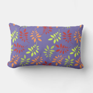 Coussin Rectangle Feuilles d'automne colorées aux tons chauds