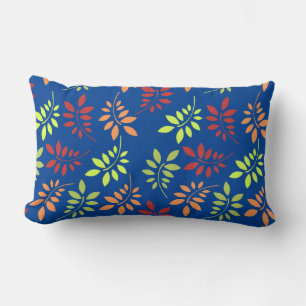 Coussin Rectangle Feuilles d'automne colorées aux tons chauds