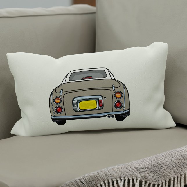 Coussin Rectangle Figarines Topaz Mist Figaro Voiture Plaid Silhouet (A fun topaz figgy lumbar pillow for your car or home. You can easily change the background colour)