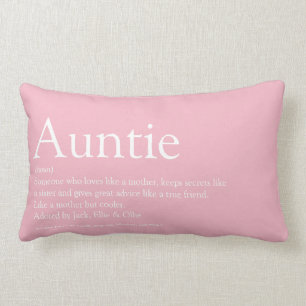 Coussin Rectangle Fille Rose Fun Meilleur Jamais Tante Tante Définit
