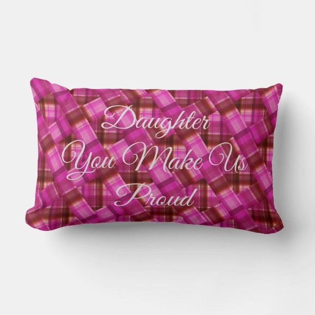Coussin Rectangle Fille, Tu Nous Rends Fier, (Recto)