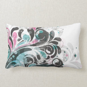 Coussin Rectangle Fine mignon Cool Girl Retro Floral Mode