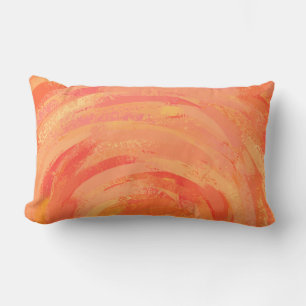 Coussin Rectangle Fire Lake Orange Swirl