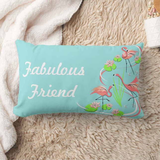 Coussin Rectangle Flamant rose Fandango Trio Fabulous Ami lumbar (Couverture)