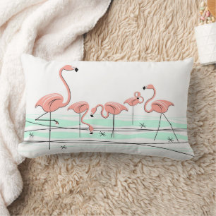 Coussin Rectangle Flamant rose Ocean Group strié arrière lombaire