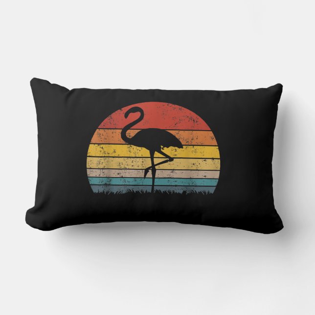 Coussin Rectangle Flamant rose Sunset Flamant rose cadeau (Recto)