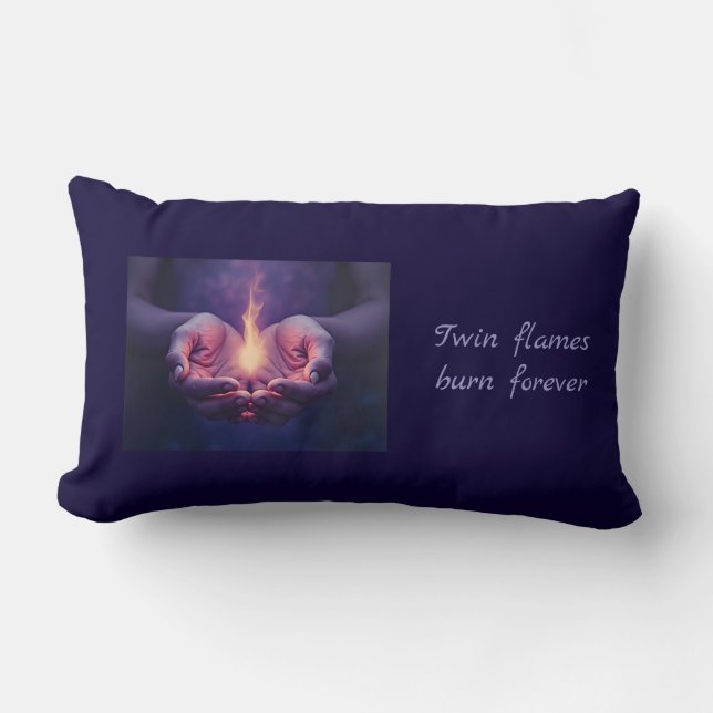 Coussin Rectangle Flammes Jumelles (Recto)