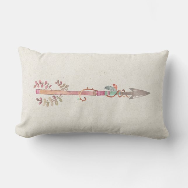 Coussin Rectangle Flèche de Boho de Natif américain (Recto)