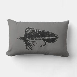 Coussin Rectangle Flèche de pêche à la mouche de la truite Matuka no