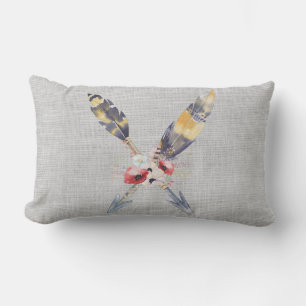 Coussin Rectangle Flèches en plume du saumon