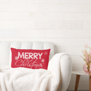 Coussin Rectangle Flèches rouges et blanches   Joyeux Noël