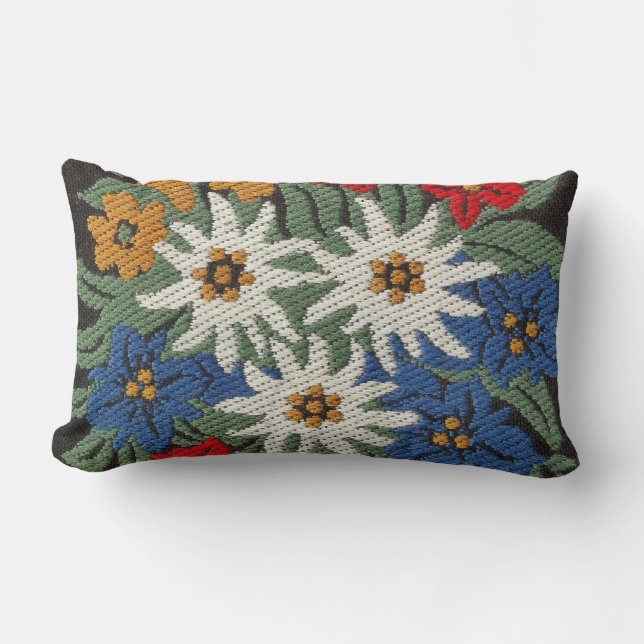 Coussin Rectangle Fleur alpine suisse d'edelweiss (Recto)