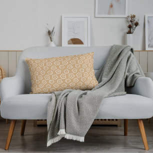 Coussin Rectangle Fleur beige Bohème Neutre Tropical Été