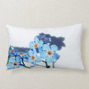 Coussin Rectangle Fleur bleu printemps