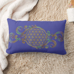 Coussin Rectangle Fleur de Vie - Spirales Ornements 1
