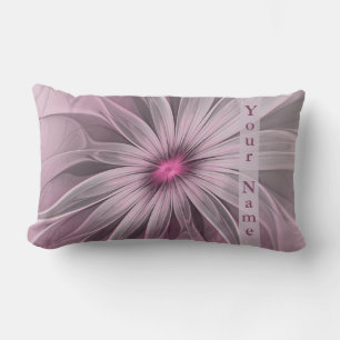 Coussin Rectangle Fleur d'Imaginaire Plum Abstrait Nom fractal flora