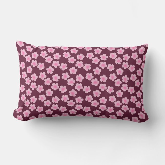 Coussin Rectangle Fleur Frangipani rose Motif sans couture (Recto)
