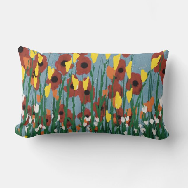 Coussin Rectangle Fleur sauvage (Recto)