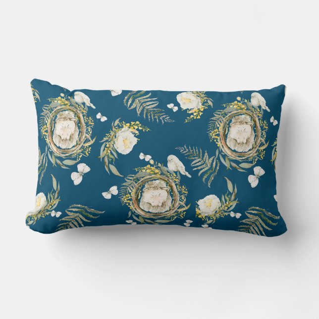Coussin Rectangle Fleur sauvage de printemps de Little Hedge Hog (Recto)