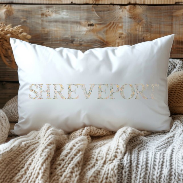 Coussin Rectangle Fleur sauvage Shreveport Louisiane (Créateur téléchargé)