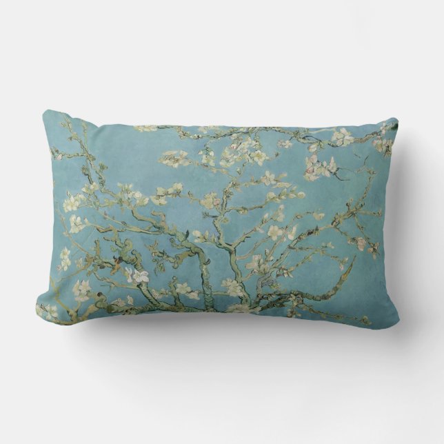 Coussin Rectangle Fleurs d'amandes par Vincent Van Gogh Art (Recto)