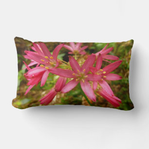 Coussin Rectangle Fleurs de Clintonia Rouge à Redwoods