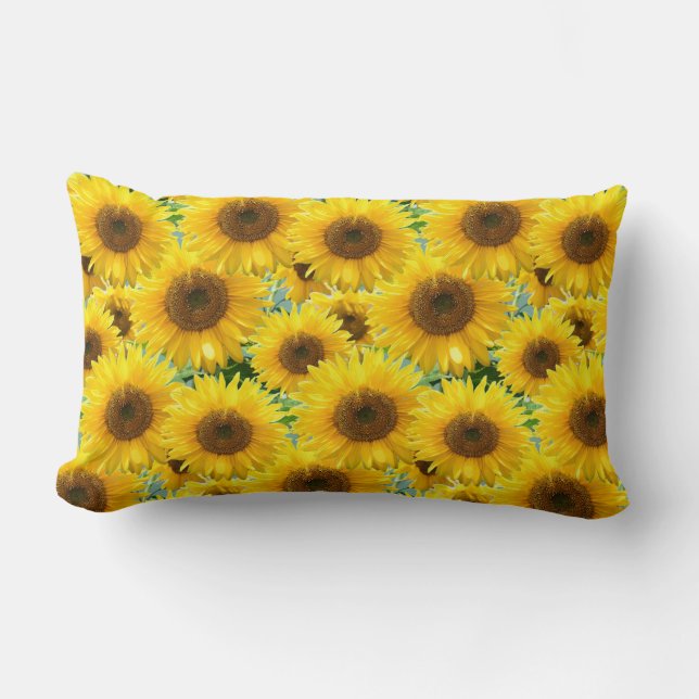 Coussin Rectangle Fleurs de soleil (Recto)